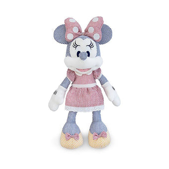 Disney Parks Minnie Mouse Seersucker 15in Plush New with Tags
