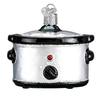 Old World Christmas Slow Cooker Blown Glass Christmas Ornament New with Box