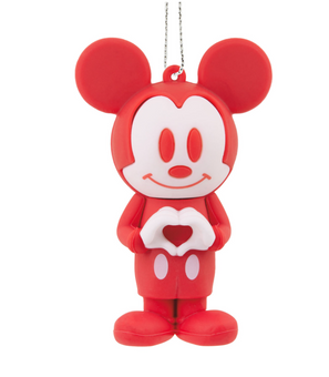 Hallmark Disney Mickey Mouse Heart Ornament Red New with Tag
