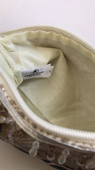 Disney Parks Shanghai Minnie & Mickey Woven Wristlet Bag New with Tags