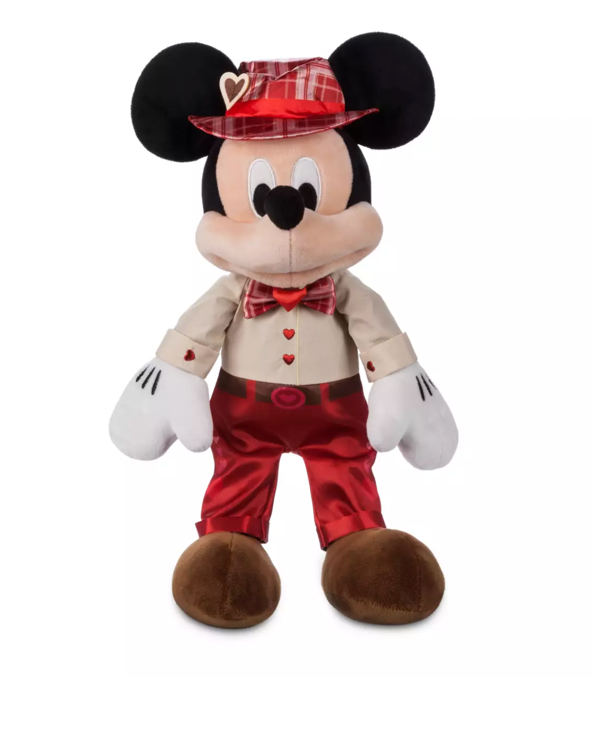 Disney Mickey with Bowtie and Hat Valentine's Day 16inc Plush New with Tag