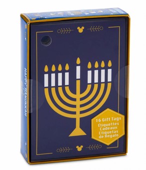 Disney Mickey Hanukkah Gift Tag Set Holiday New with Card