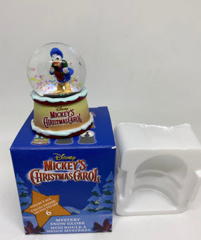 Disney Donald Duck Christmas Carol Mystery Mini Snow Globe New