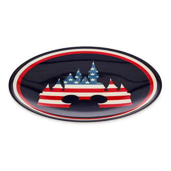 Disney Parks Mickey Mouse and Fantasyland Castle Americana Dinner Plate New