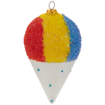 Robert Stanley Rainbow Snow Cone Glass Christmas Ornament New with Tag