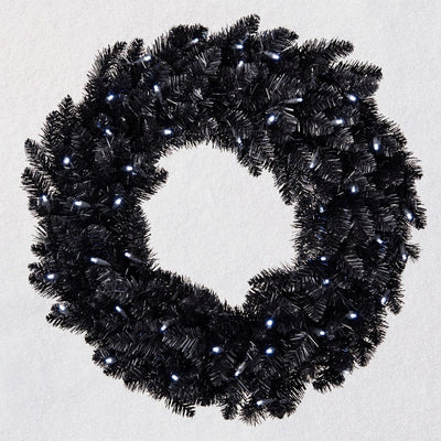 Hallmark Star Galaxy Black Wreath With Lights 30inc New with Tag