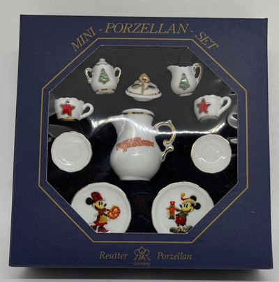 Disney Epcot Mickey Minnie Frohliche Weihnachten Germany Mini Porcelain Set