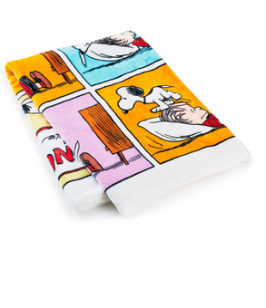 Hallmark Peanuts Snoopy and Linus Comic Strip Throw Blanket 50x60 New with Tag