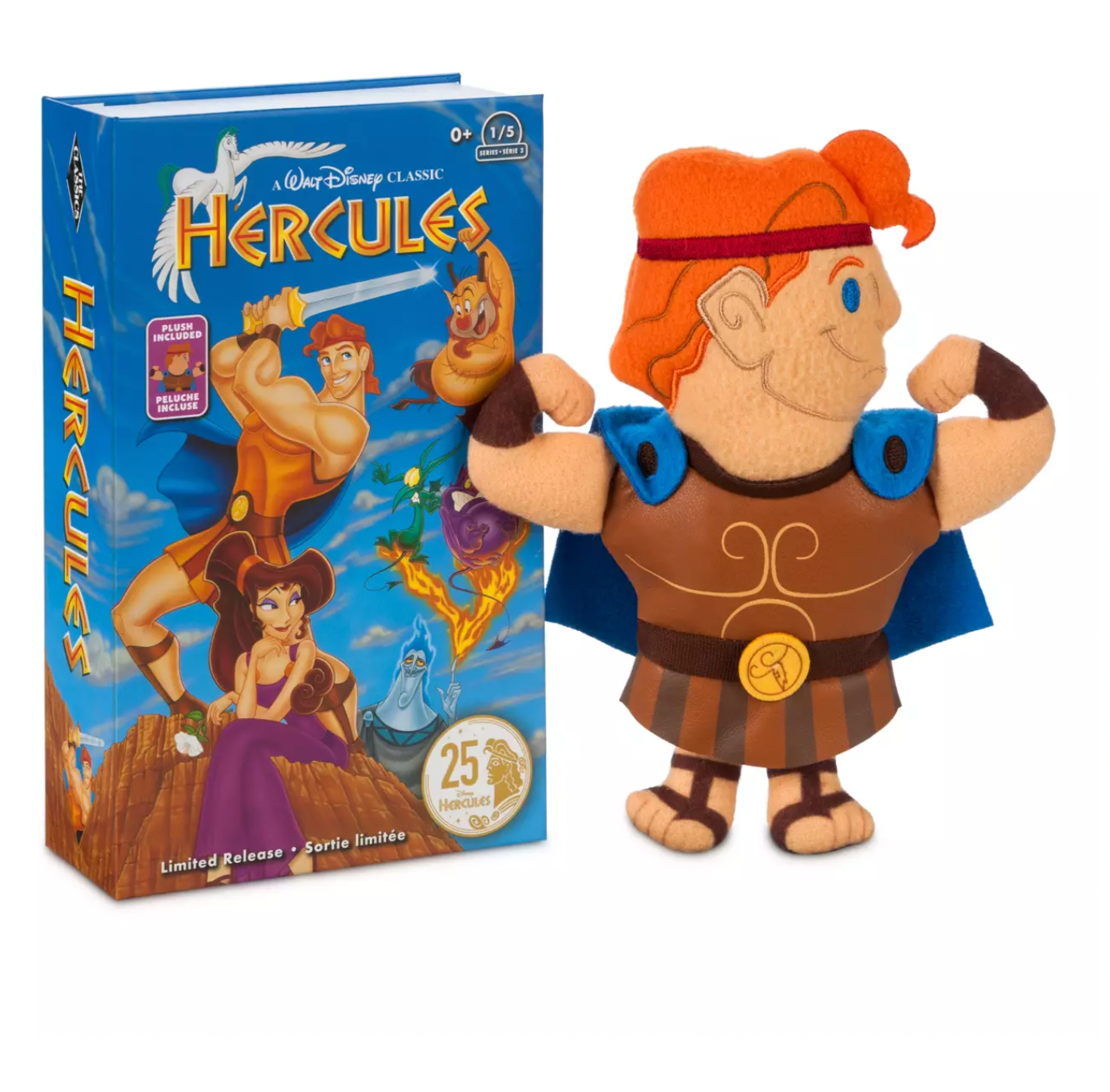 Disney Hercules VHS Small Plush Limited Release New with Box