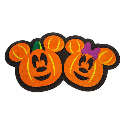 Disney Mickey and Minnie Mouse Jack-o'-Lantern Halloween Doormat New