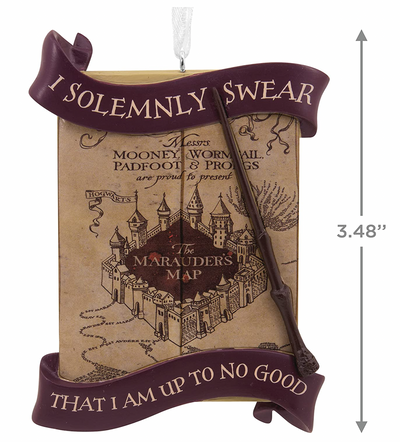Hallmark Harry Potter Marauder's Map Christmas Ornament New With Box
