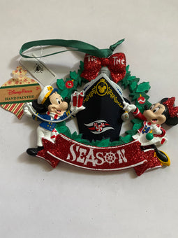 Disney Cruise Line Mickey Minnie Tis the Season Christmas Ornament New with Tag