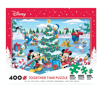 Disney Mickey and Friends Christmas Holiday Together Time 400 pcs Puzzle New