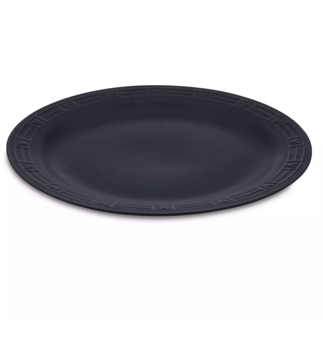 Disney Parks Homestead Mickey Icon Black Kitchen Dinner Plate New