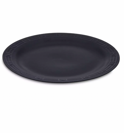 Disney Parks Homestead Mickey Icon Black Kitchen Dinner Plate New