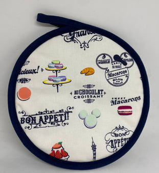 Disney Epcot France Paris Mickey Icon Je T' Adore Macarons Pot Holder New w Tag