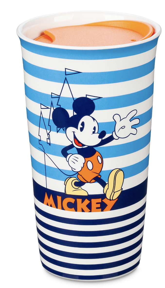 Disney Parks Mickey Mouse Ceramic Coffee Travel Tumbler New