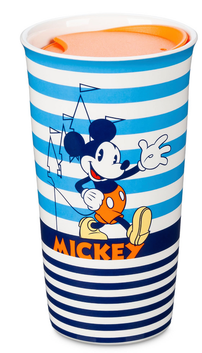 Disney Parks Mickey Mouse Ceramic Coffee Travel Tumbler New