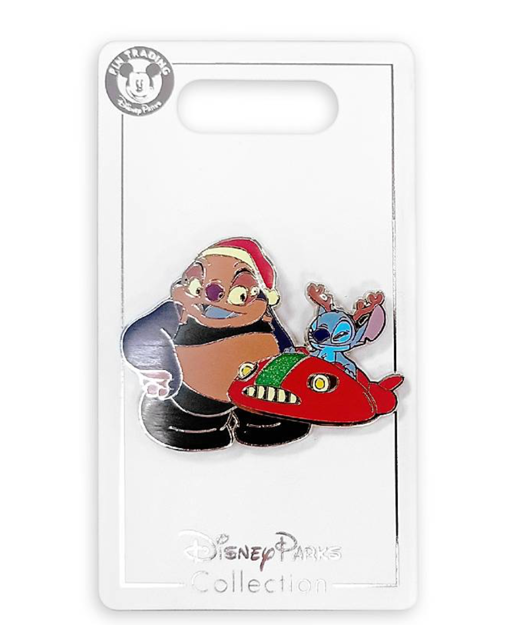 Disney Parks Stitch & Jumba Christmas Holiday Pin New with Card