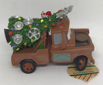 Disney Parks Cars Tow Mater with Christmas Tree Ornament New with Tag