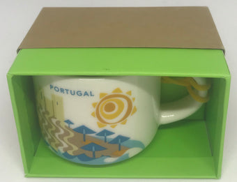 Starbucks Coffee You Are Here Portugal Ceramic Mug Ornament New with Box