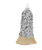 Robert Stanley Silver Glitter Bell Glass Christmas Ornament New with Tag