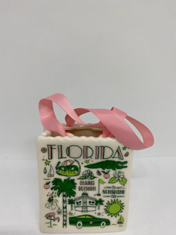 Starbucks 2019 Been There Florida Tote Bag Ornament Gift Card Holder Ceramic New