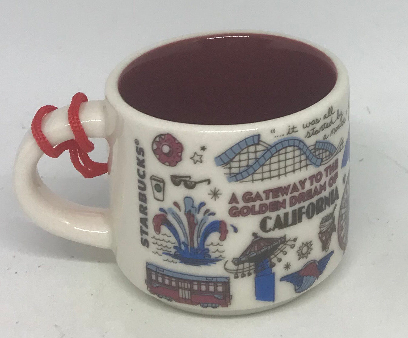 Disney Parks Starbucks Been There California Adventure Coffee Mug Ornament New