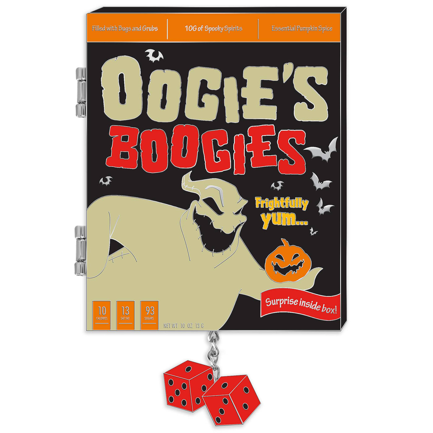 Disney Parks Oogie Boogie Cereal Box Pin Limited Edition New with Card
