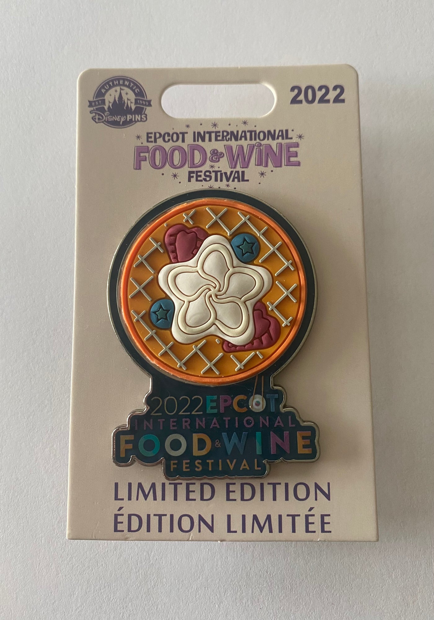Disney EPCOT Food & Wine Festival 2022 Waffle Limited Pin New with Card