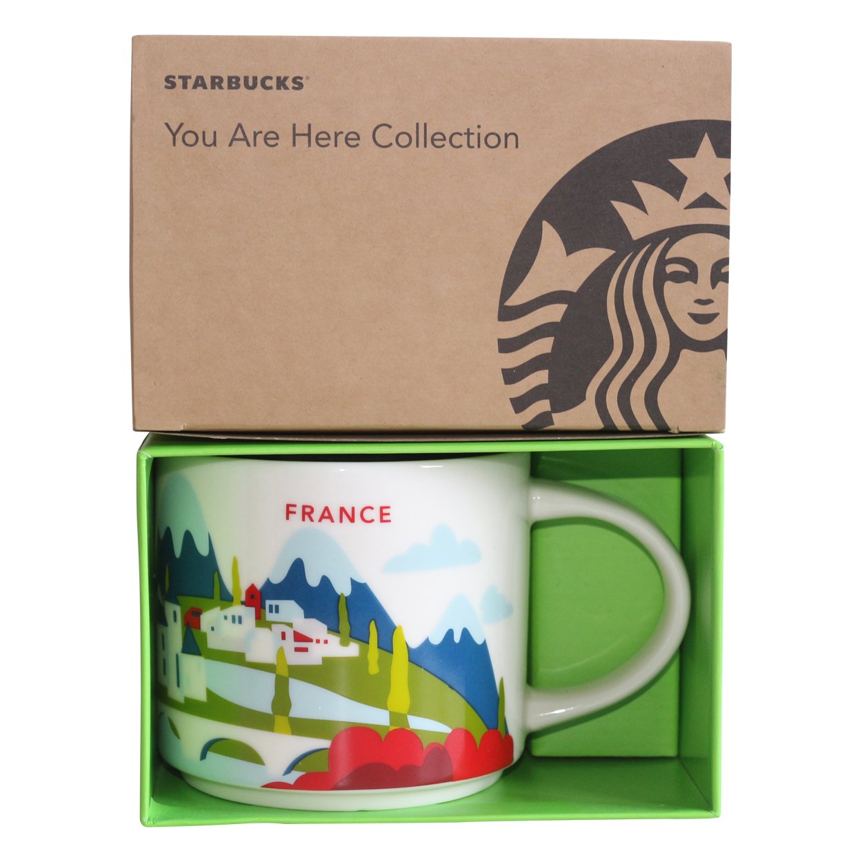 Starbucks You Are Here Collection France Ceramic Coffee Mug New with Box
