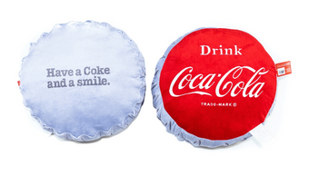 Authentic Coca-Cola Bottle Cap Pillow Red Throw Pillow New with Tags