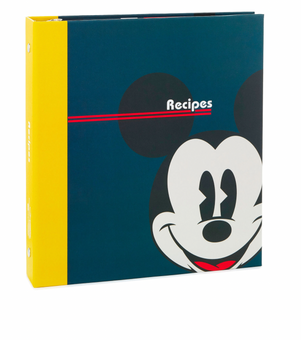 Hallmark Disney Mickey Retro Pattern Recipe Organizer Book New