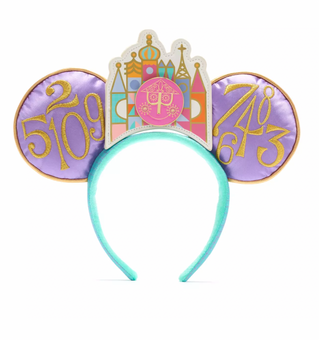 Disney 50th Mickey The Main Attraction It's a Small World Headband Adult New