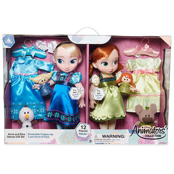 Disney Animators' Collection Anna and Elsa Singing Dolls Deluxe Gift Set New Box