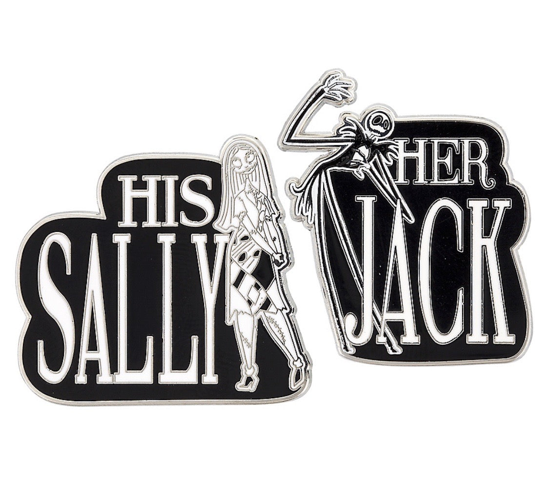 Disney Parks His Sally and Her Jack Pin New with Card