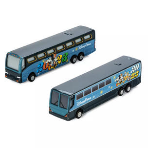 Disney Parks 2023 Mickey and Friends Die Cast Bus Set New with Card
