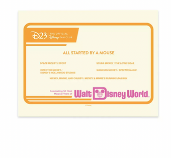 Disney Walt Disney World D23 50th All Started by a Mouse Limited Pin Set New Box