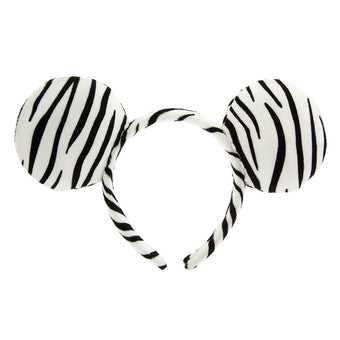 Disney Parks Animal Print Zebra Mickey Ear Headband New with Tags