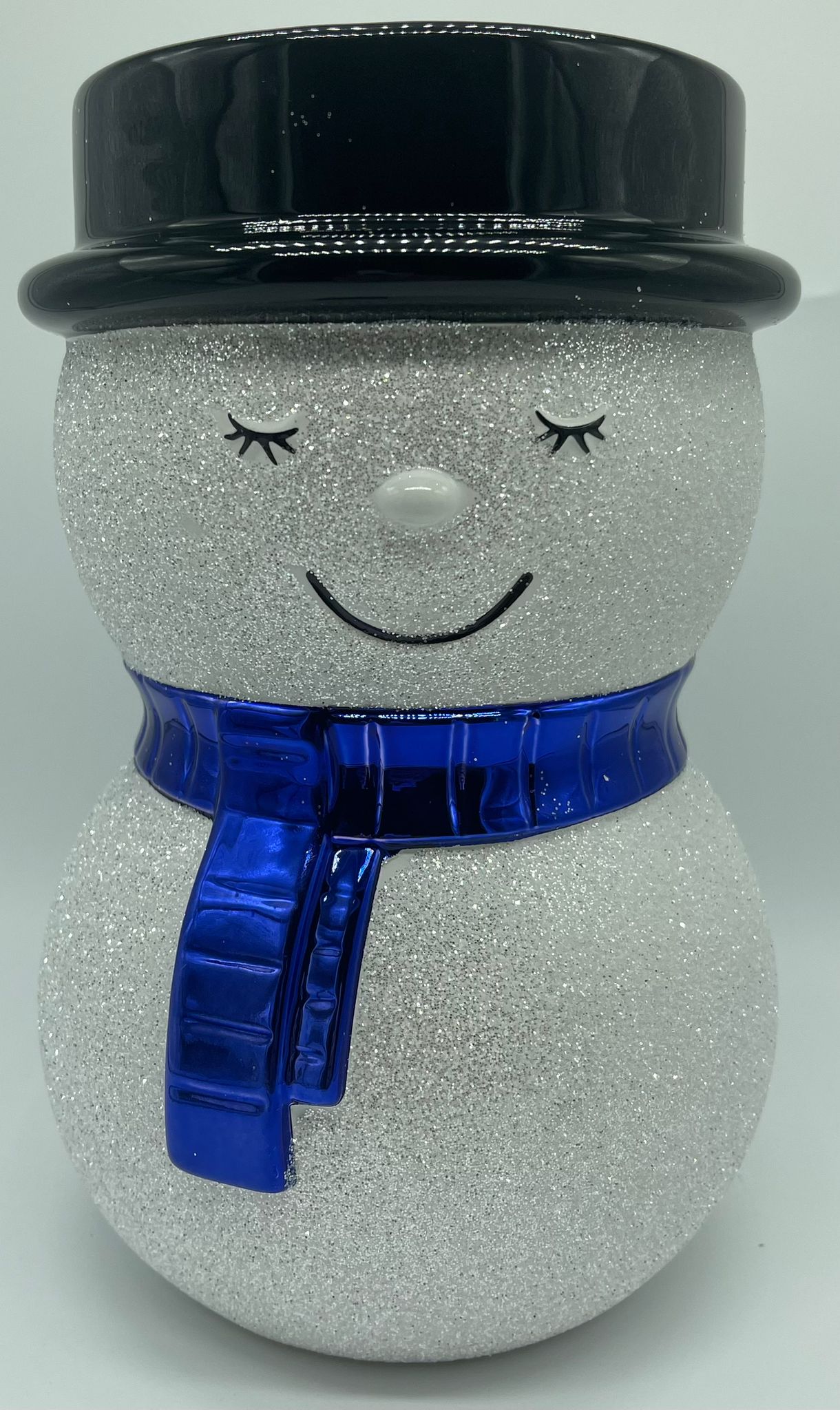 Bath and Body Works 2022 Christmas Glitter Snowman 3-Wick Candle Holder New