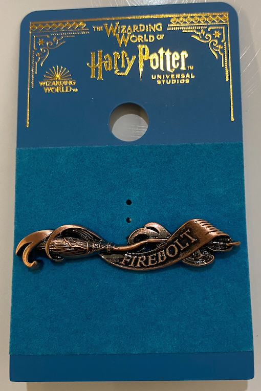 Universal Studios Harry Potter Firebolt Broom Quidditch Pin New with Card