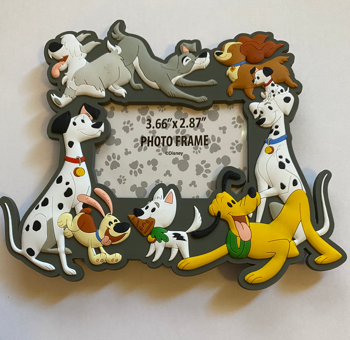 Disney Parks Dogs Dalmatians Lady Tramp Pluto Photo Frame Magnet New