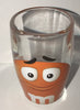 M&M's World Orange Big Face Clear Shot Glass New