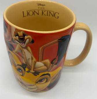Disney Parks Lion King Simba, Timon, and Pumbaa Sculptured Coffee Mug New