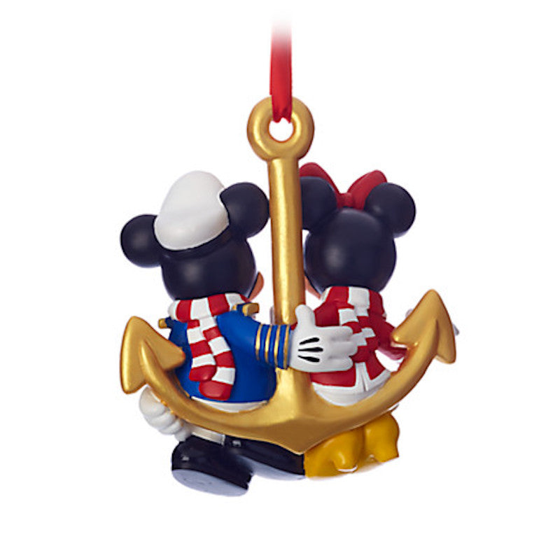 Disney Cruise Line Captain Mickey and Minnie with Anchor Ornament New with Tags