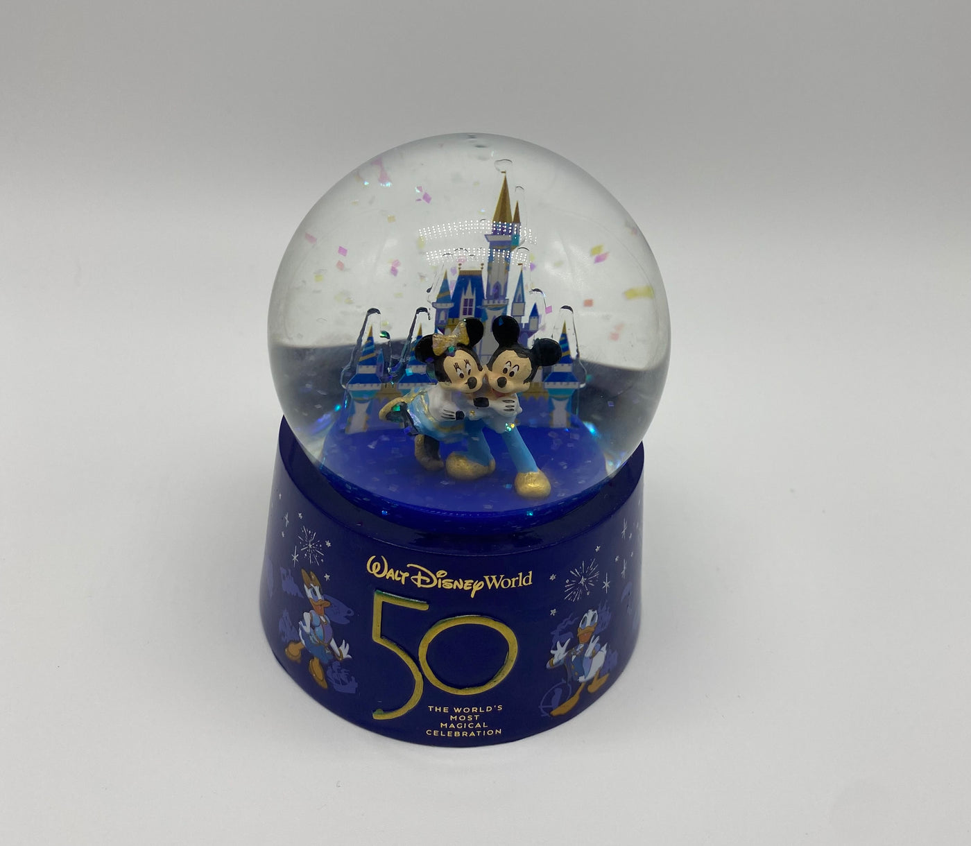 Disney Parks WDW 50th Magical Celebration Mickey Minnie Castle Snowglobe New