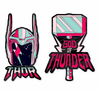 Disney D23 Exclusive Marvel's Thor 60th Anniversary Pin Set Limited New w Card