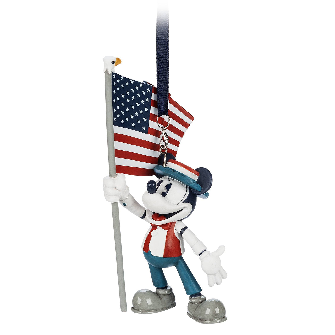 Disney Parks Mickey Mouse Americana Figural Christmas Ornament New with Tag
