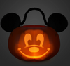 Disney Halloween Mickey Jack-o'-Lantern Pumpkin Light Up Treat Bucket New Tag