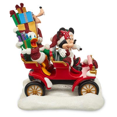 Disney Parks Santa Mickey & Friends in Christmas Car Figurine New with Box
